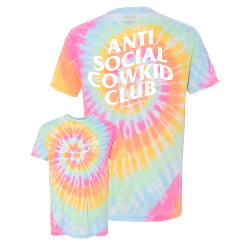 ANTI SOCIAL COWKID CLUB TIE DYE TEE