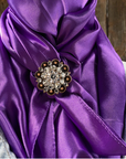 35X35" Solid Purple Wild Rag / Scarf WRS1 - Crystal Concho Wild Rag Slides - Assorted