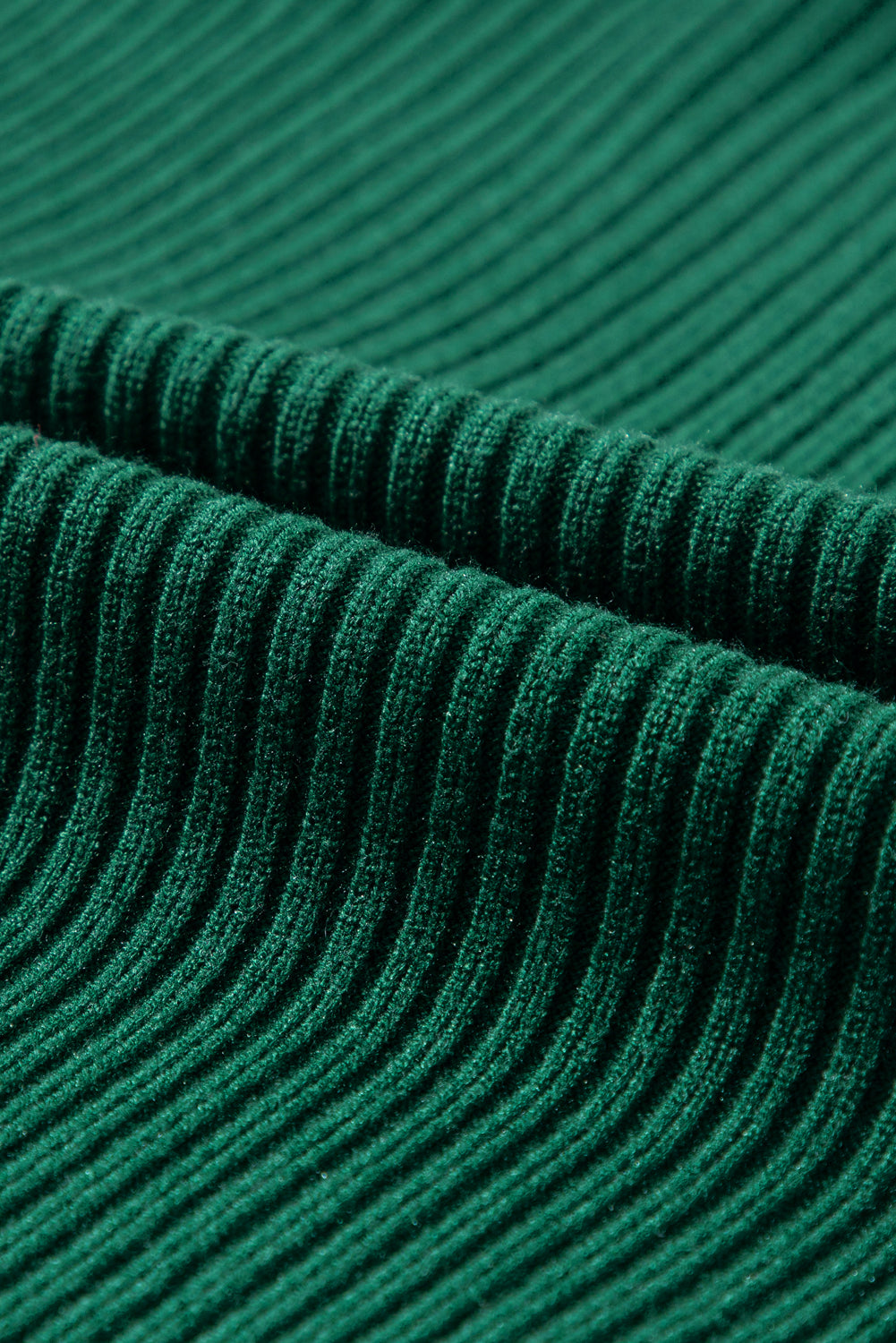 Solid Ribbed Knit Patch Pocket Short Sleeve Sweater