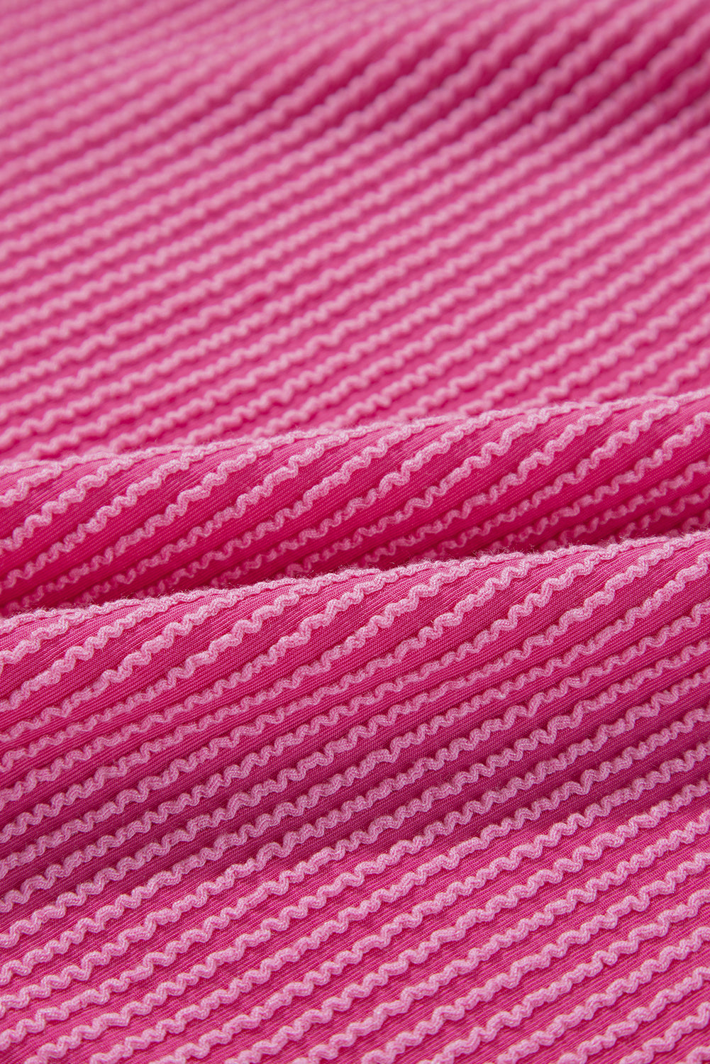 Corded V-Neck Bubble Sleeve Babydoll Blouse