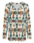 Baha Ranch Western Aztec Long Sleeve Top