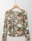 Floral Mesh Long Sleeve Top