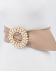 Pearl Round Buckle Plus Size Belt