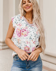 Aviana Lace Splicing Sleeveless Blouse