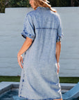 Makayla Loose Medium Wash Chambray Dress