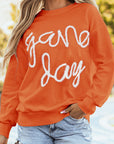 GAME DAY Tinsel Drop Shoulder Sweatshirt