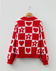 Marianna Checkered Knit Loose Sweater