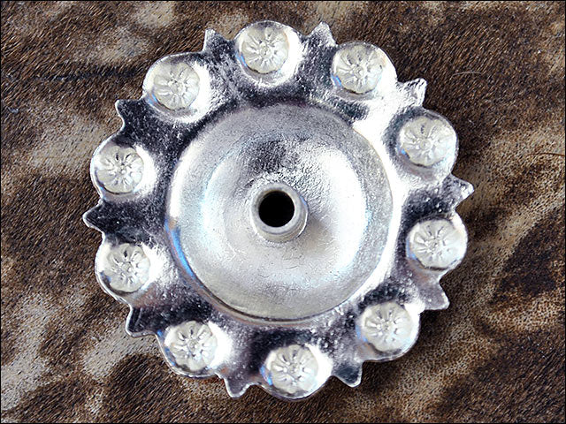 Western Screw Back Concho Silver Finish Floral Saddle Bling Cowgirl