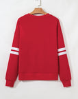Lennon Varsity Striped Oversized Sweatshirt