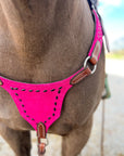 Black on Pink BuckStitch Betty Bikini Breast Collar