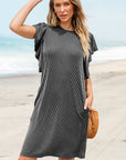 Jocelyn Ruffled Flutter Sleeve Dress