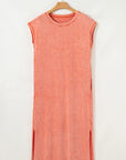 Eloise Mineral Wash Pocketed T-shirt Long Dress