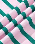 Stripe Colorblock Patchwork Side Slit Sweatshirt