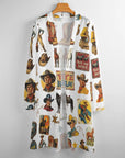 Vintage Cowboy Collage Western Lightweight Cardigan