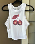 Leopard Cherries Cropped Tank