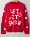 LET IT SNOW Christmas Holiday Sweater