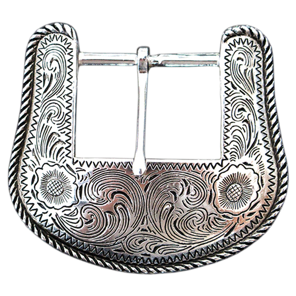 Hilason W. H. Tk. Die Cast Belt Buckle Silver Plt. Concho – Hilason