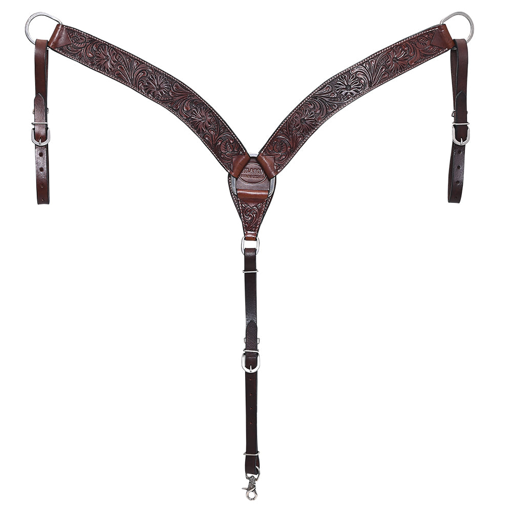 HILASON Western Horse Headstall Breast Collar Set Tack Genuine American Leather