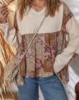 Boho Paisley Patchwork Long Sleeve Top