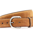 32-46 In Nocona Leather Mens Belt Contrast Stitching 1-1/2 Wide Medium