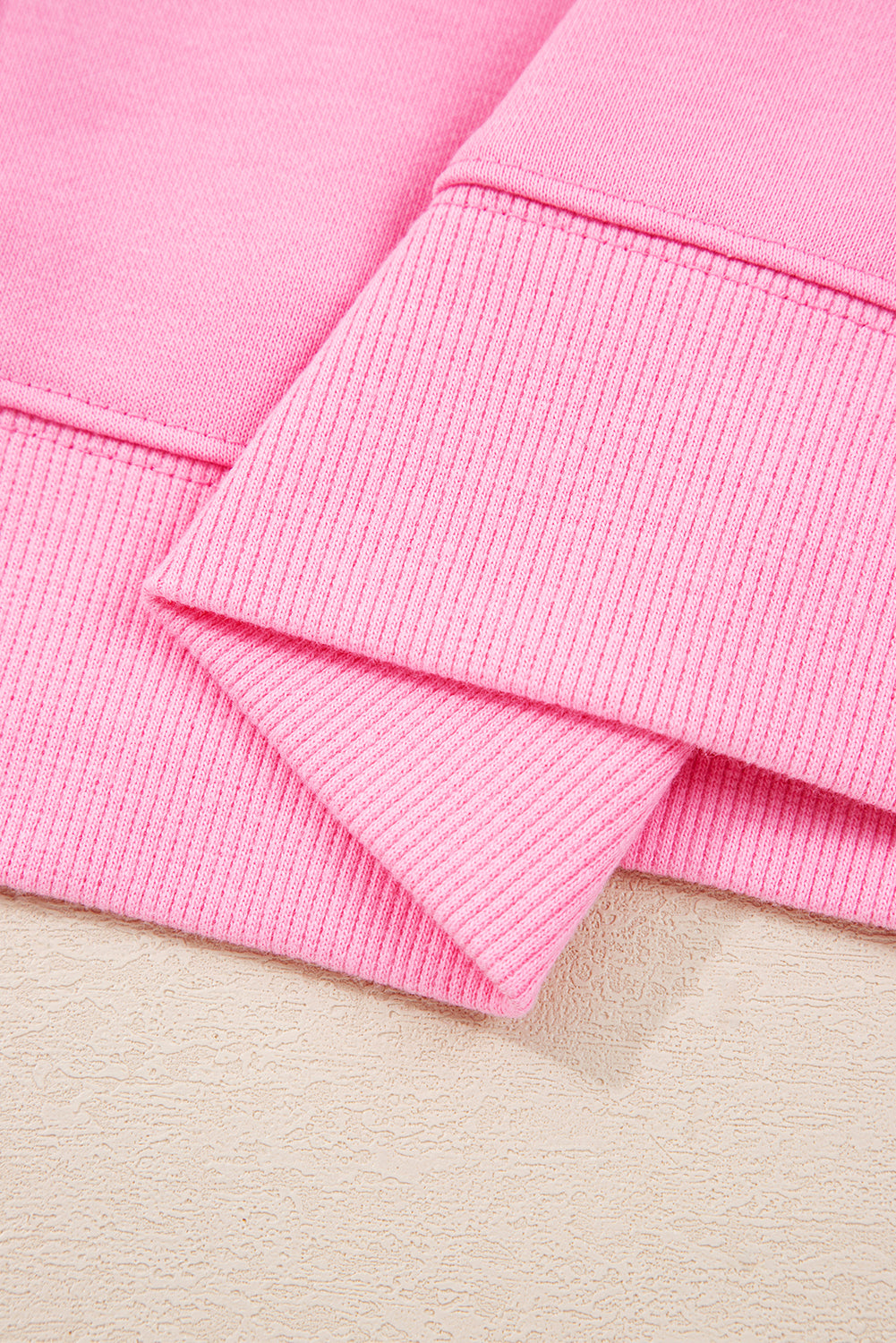 Pink Big Bow Lace Embroidered Dolman Sleeve Slit Plus Size Sweatshirt