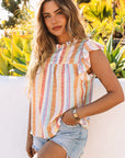 Addilyn Ruffled O-neck Sleeveless Top