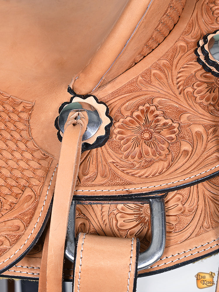 Western Horse Wade Saddle American Leather Ranch Roping Tan Hilason