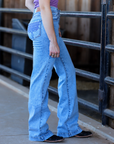 CHEYENNE TROUSERS ACID WASH PURPLE POCKET