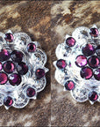 1 Amethyst Crystal Berry Headstall Saddle Tack Bling Cowgirl Hilason