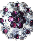 1 Amethyst Crystal Berry Headstall Saddle Tack Bling Cowgirl Hilason