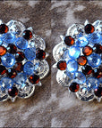 Aquamarine And Topaz Crystals Berry Headstall Saddle Cowgirl Hilason