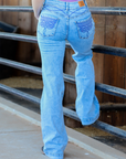 CHEYENNE TROUSERS ACID WASH PURPLE POCKET