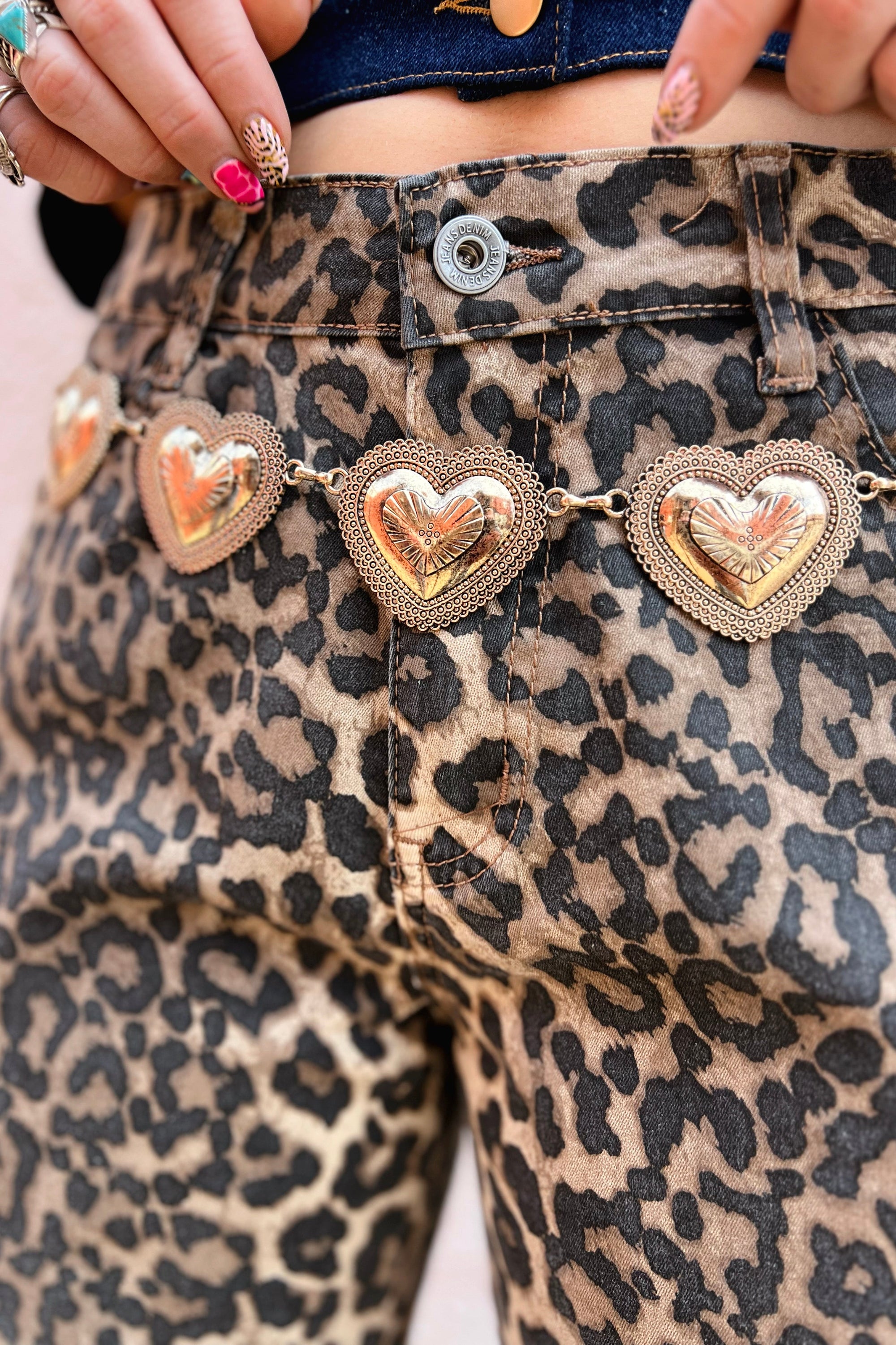 The Hattie Heart Belt in Gold