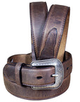 3D Crazy Correct Brown Men'S Western Basic Leather Belt