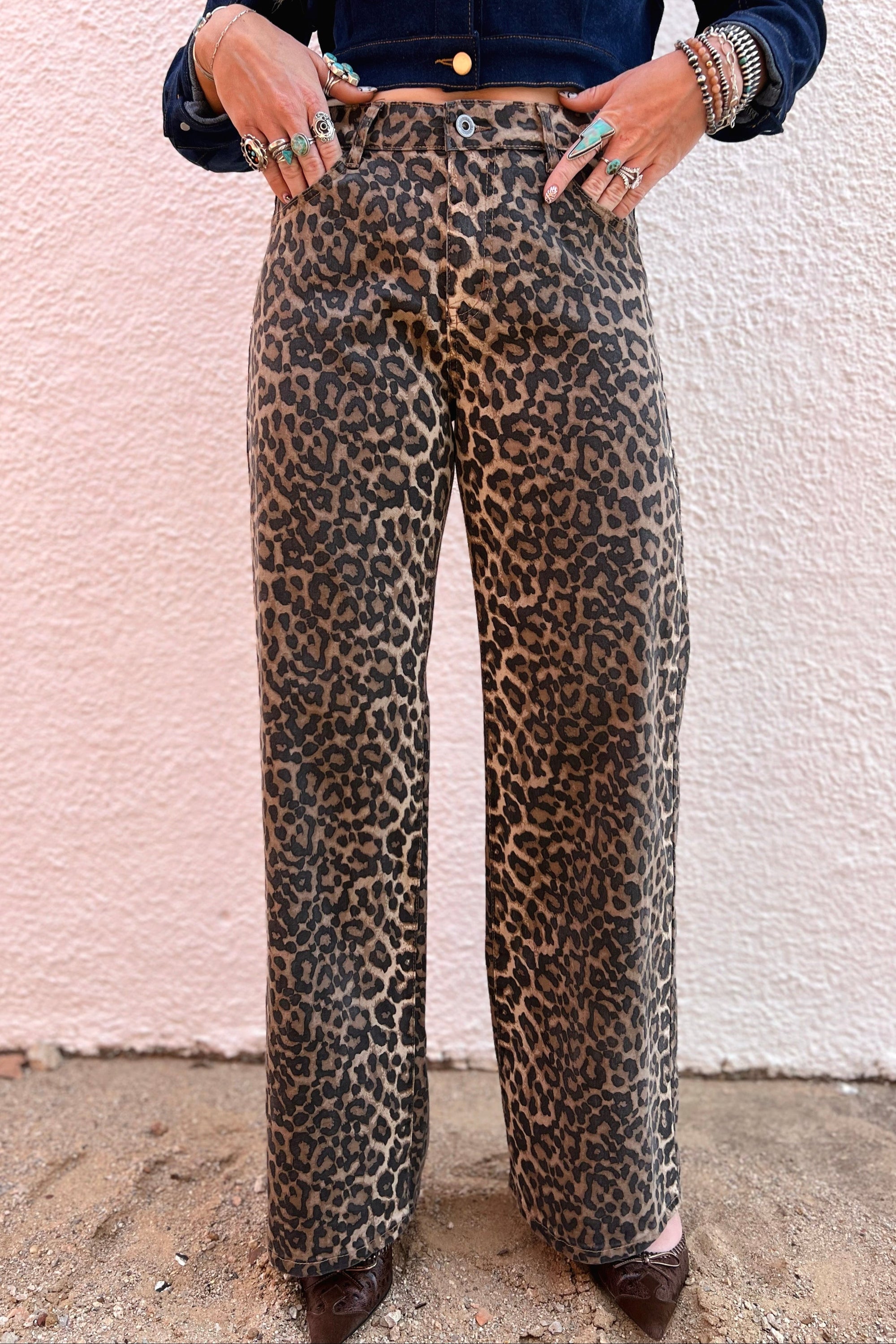 The Heidi Leopard Jean