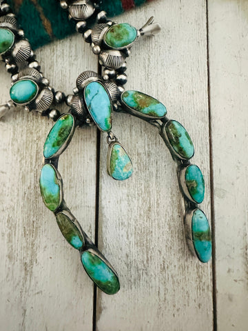 Navajo Sonoran Mountain Turquoise & Sterling Silver Necklace Set