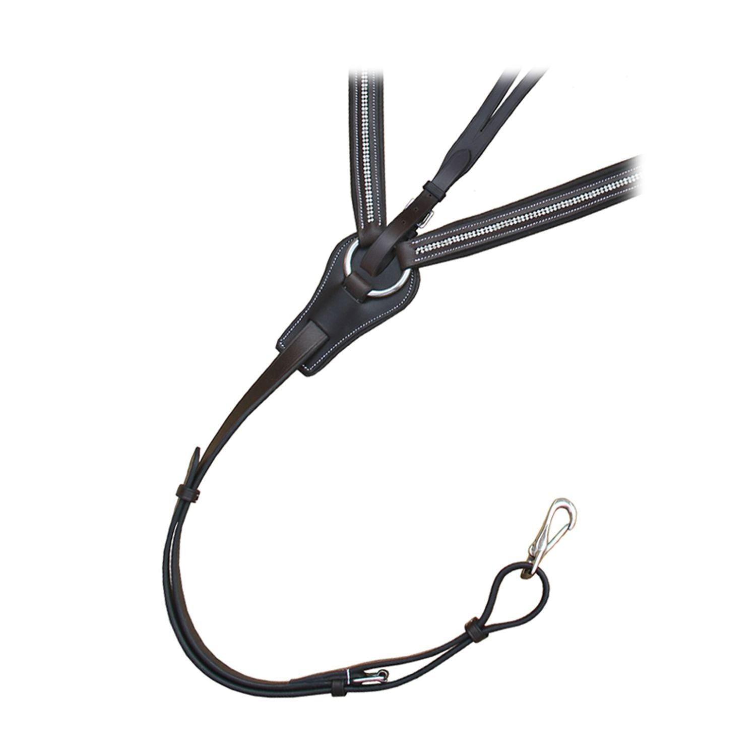 ExionPro 5 Point Bling Breastplate with Elastic &amp; Sheepskin Padding
