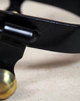 HILASON BS Youth Barrel Racing Spurs 1/2" Band Side Lay Shank SB Rowels & Buttons