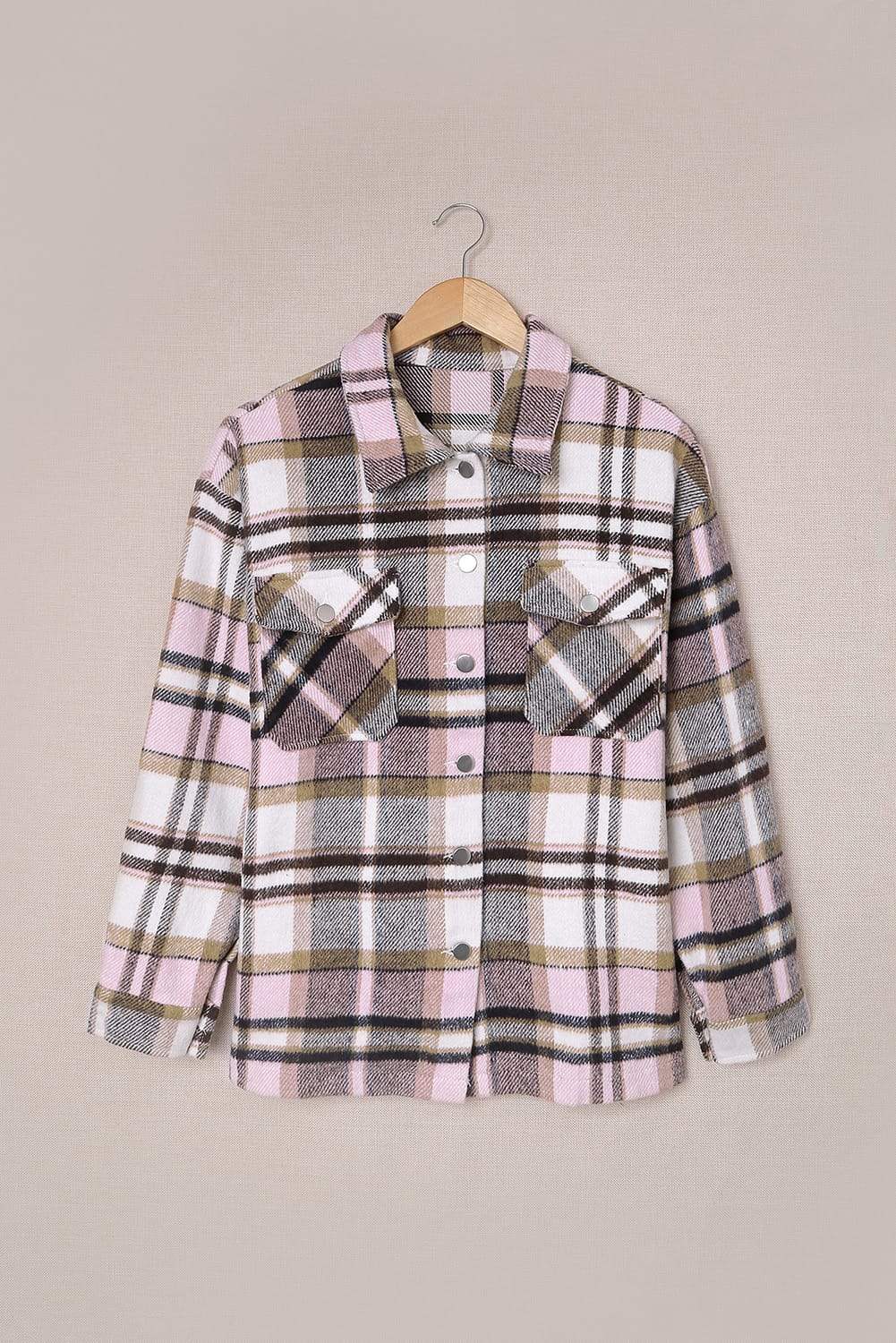 Plaid Chest Pocket Buttoned Shacket