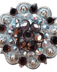 Brown Ab Crystals Berry Headstall Saddle Tack Bling Hilason
