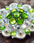 Peridot Green Ab Crystals Berry Headstall Saddle Bling Hilason
