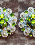 Peridot Green Ab Crystals Berry Headstall Saddle Bling Hilason