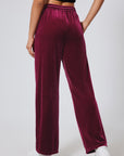 Solid Drawstring Waist Wide Leg Pants