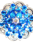 Capri Blue Ab Crystals Berry Headstall Saddle Tack Bling Hilason