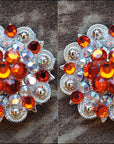 Orange Ab Crystals Berry Headstall Saddle Tack Bling Cowgirl Hilason