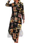 Vintage Cowboy Collage Western Duster Dress
