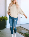 Ella Ribbed Knit Dolman Sweater