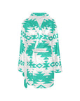 Turquoise Aztec Women's Western Bath Robe