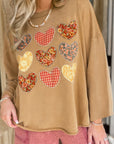 Heart Stitch Reverse Seam Mineral Wash Sweatshirt
