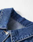 Denim Colorblock Patchwork Buttoned Jacket